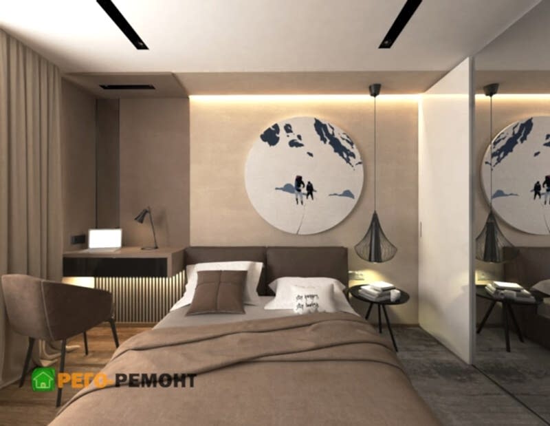 Визуализации интерьера спальни на ул. Жданова