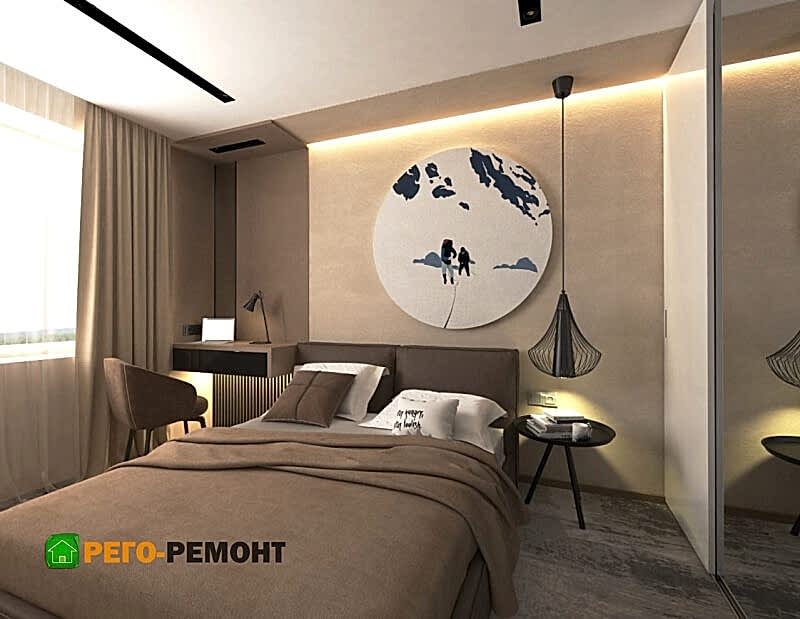 Визуализации интерьера спальни на ул. Жданова