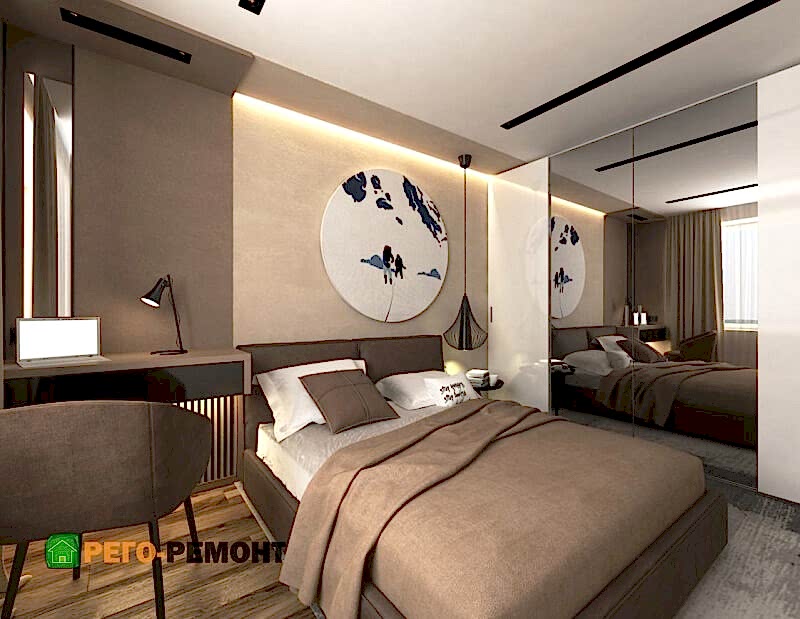 Визуализации интерьера спальни на ул. Жданова